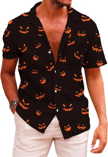 Vista 160 de KYKU - Camisa hawaiana funky para hombre, ropa tropical para vacaciones en Palm Beach