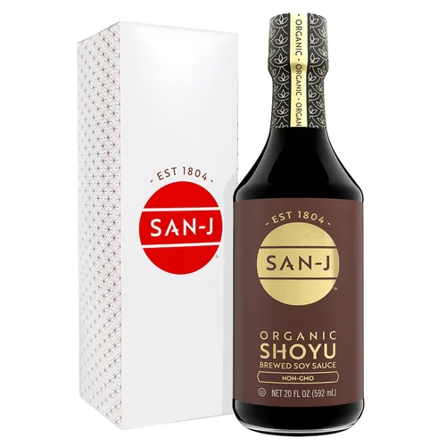 Vista 11 de SAN-J Tamari reducido en sodio (sin gluten, orgánico), 10 fl oz (paquete individual) Sal reducida, Umami rico, sin trigo, Kosher, certificado