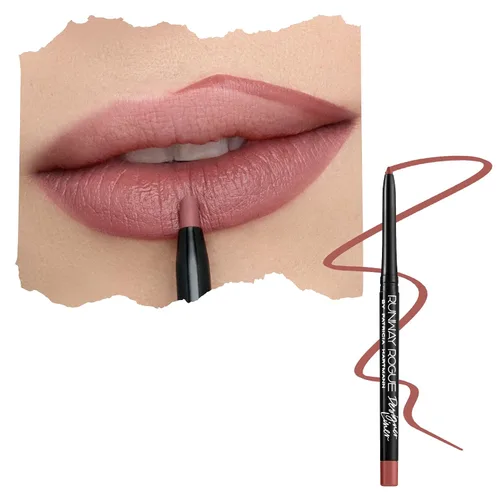 Vista 12 de Runway Rogue Designer Liner Lápiz Delineador de Labios, Lápiz Delineador de Labios Mate Rosa Suave-Malva y Sacapuntas para Delineador de Labios, 'A