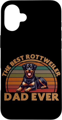 Vista 22 de Best Rottweiler Dad Ever Rottie Father Dog Parent Retro Case for iPhone 16