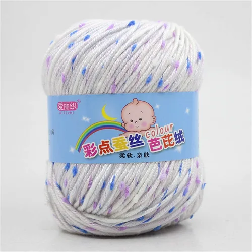 Vista 5 de Paquete de 6 hilos de ganchillo de algodón colorido para tejer suéter súper suave para mantas de bebé y ropa, sombrero, bufanda, 10.58 oz