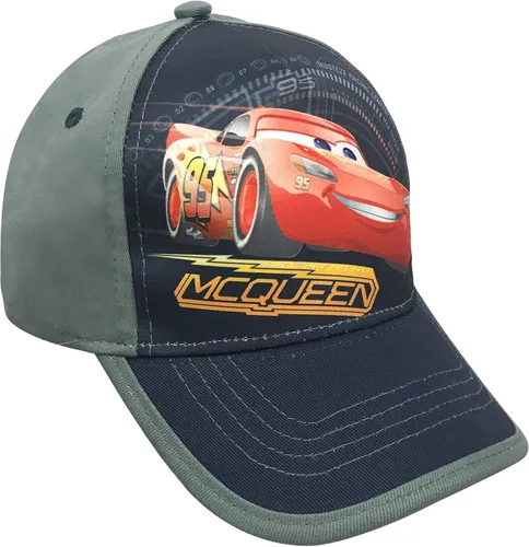 Vista 3 de Disney Pixar Lightning McQueen Cars - Gorra de béisbol para niños, color gris