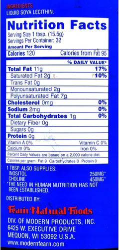 Vista 2 de Fearn Lecitina Líquida - 16 fl oz