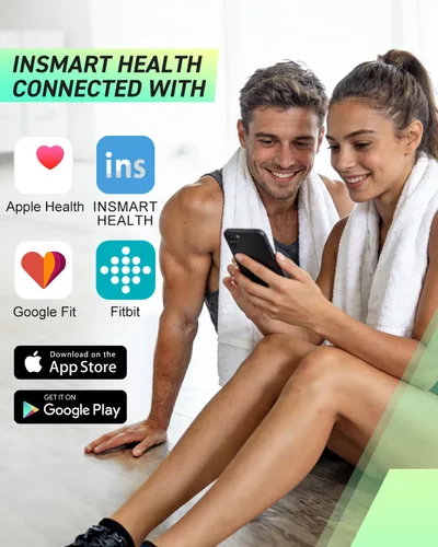 Vista 6 de INSMART Báscula de grasa corporal, báscula inteligente para peso corporal de 0.1 libras de alta precisión, báscula digital de peso de baño para IMC