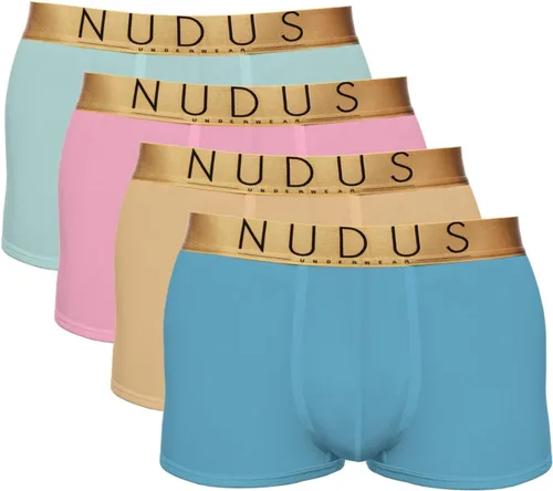 Vista 7 de NUDUS - Ropa interior de rayón de bambú para hombre, paquete de 4 unidades de ropa interior de doble bolsa para hombre, set de regalo de ropa