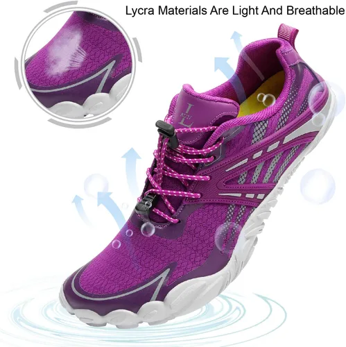 Vista 4 de L-RUN Athletic Water Hiking Shoes Beach Sports Shoes for Swim Toe Shoes Women Men