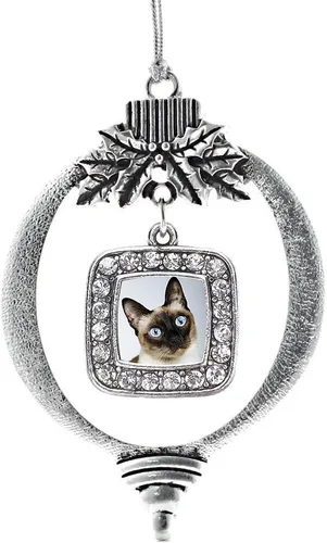 Vista 171 de Inspired Silver - Bon Voyage Cruise Ship Charm Ornamento – Adornos navideños cuadrados de plata con joyas de circonita cúbica