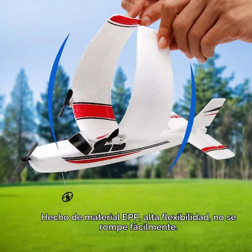 Vista 4 de GoolRC Avión RC, avión de control remoto de 2.4 GHz, avión de control remoto de 2 canales, planeador de espuma EPP, avión RC fácil de volar