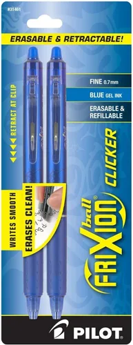 Vista 13 de PILOT FriXion 31483 - Bolígrafos de tinta de gel borrable retráctiles y recargables, punta fina, colores surtidos, paquete de 2