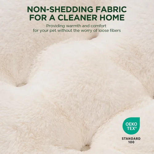 Vista 3 de BALANCE Cama para gatos, cama redonda lavable para gatos de interior, cama de felpa súper suave de piel sintética para cachorros y gatitos con parte