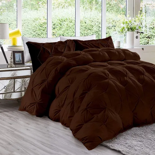 Vista 15 de Juego de edredón plisado de 3 piezas de 21.16 oz/m² para todas las estaciones (edredón + 2 fundas de almohada), relleno de edredón de algodón