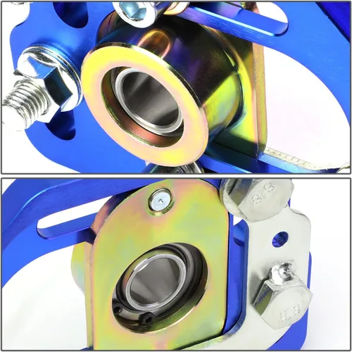 Vista 5 de DNA MOTORING CBK-PLT-FM90-BL Placas de Camber/Caster Frontales Azul [para Ford Mustang 90-93]