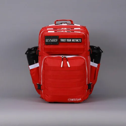 Vista 5 de WOLFpak MOCHILA DE MANEJO DE PREPARACIÓN DE COMIDA DE 45L, Varsity Red Meal, Mochilas Daypack