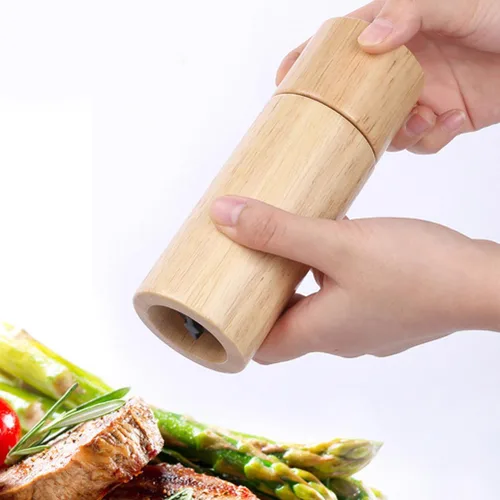 Vista 5 de UPKOCH Molinillo de pimienta manual de 5.90 pulgadas, ajustable, de cerámica, contenedor de pimienta compacto para botellas de condimentos de cocina