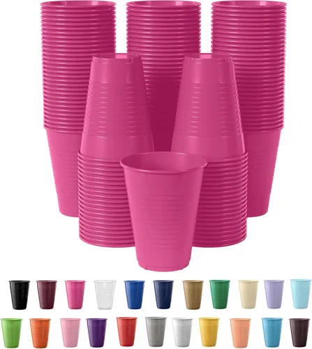 Vista 11 de Party Solids Vasos de plástico negros - 12 onzas, paquete de 100