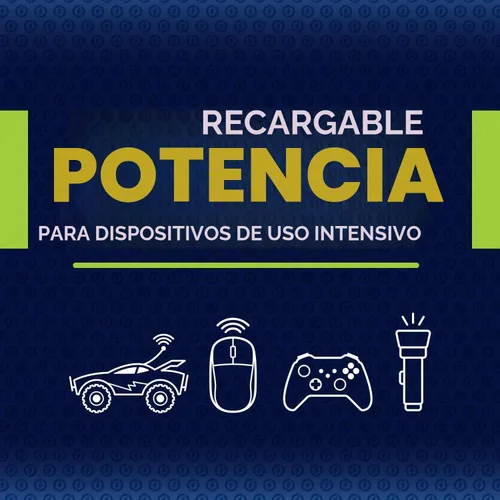 Vista 6 de RAYOVAC Baterías AA recargables (paquete de 4), baterías recargables NiMH Doble A