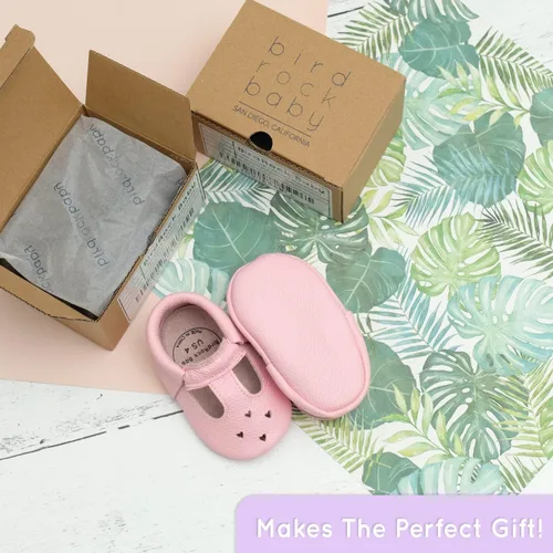 Vista 5 de BirdRock Baby Mary Jane - Mocasines para bebé de piel auténtica con suela suave para recién nacidos, bebés, infantes y niños pequeños.