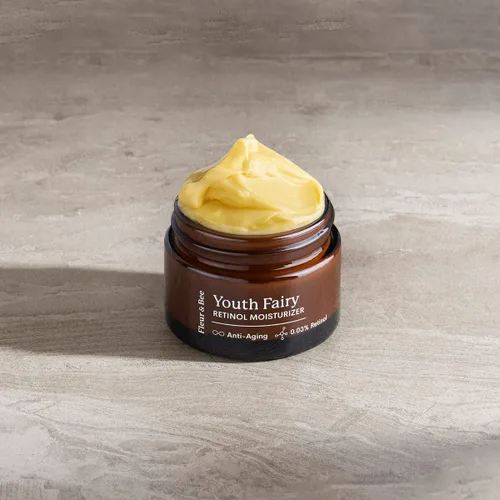 Vista 5 de FLEUR & BEE Hidratante de retinol Limpio, 100% vegano Crema antienvejecimiento, crema de retinol para cara, mejor para noche y día, para mujeres
