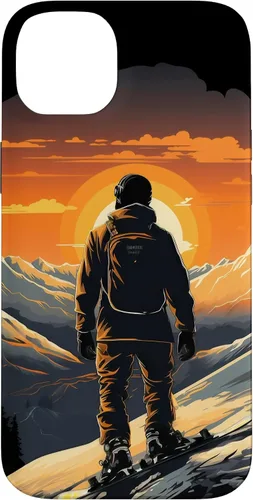 Vista 15 de Snowboarding Snowboard Snowboarder Mountain Sunset Case for iPhone 17