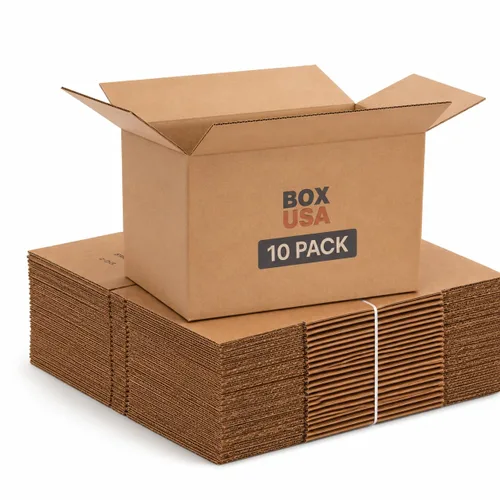 Vista 14 de BOX USA Cajas de cartón corrugado de 15 x 10 x 6, medianas de 15 pulgadas de largo x 10 pulgadas de ancho x 6 pulgadas de alto, paquete de 25