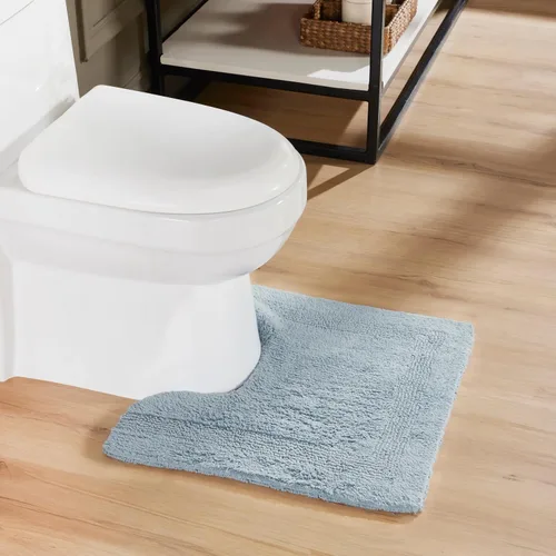 Vista 88 de Better Trends - Juego de 2 alfombras de baño 100% algodón, extra suaves, con borlas, de 17" x 24", alfombra de baño superabsorbente y reversible