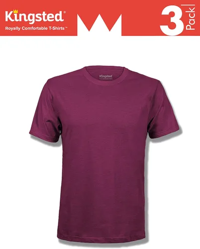 Vista 4 de Kingsted - Paquete de camisetas para hombre, cómodas, suaves, premium, ajuste clásico