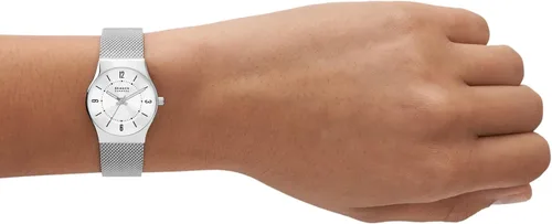 Vista 4 de Skagen Women's Grenen Lille Three-Hand Date Watch with Mesh or Leather Band