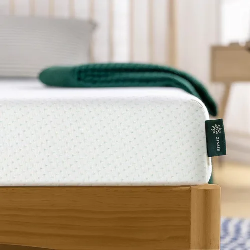 Vista 3 de Colchón viscoelástico, Zinus, de 5 pulgadas, para litera / cama nido / diván, Memory Foam, Caqui