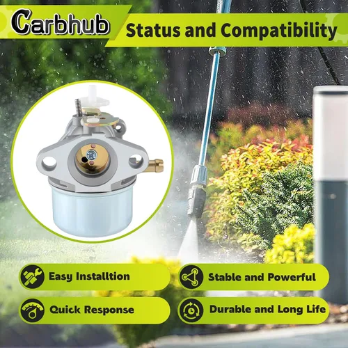 Vista 8 de Carbhub 799869 Carburador para cortacésped 792253 498170 499059 799869 Lavadora a presión para cortacésped Rotary 14112 Oregon 50-658 Carb