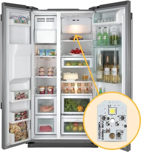 Vista 8 de WR55X11132 Reemplazo de lámpara LED para refrigerador, se adapta al módulo de luz LED GE refrigerador, reemplaza WR55X25754 WR55X30602 WR55X26486