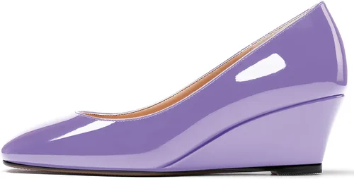 Vista 2 de WAYDERNS Zapatos de tacón bajo con cuña de tacón bajo para mujer de 2 pulgadas