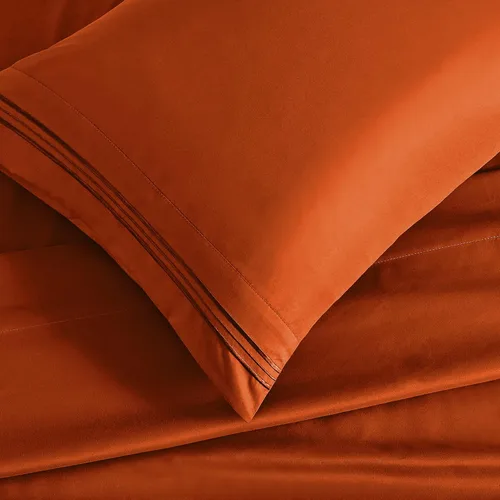 Vista 60 de Manyshofu Juego de sábanas de tamaño individual con bolsillos extra profundos, sábanas y fundas de almohada de 1800 hilos de lujo para hotel, juego