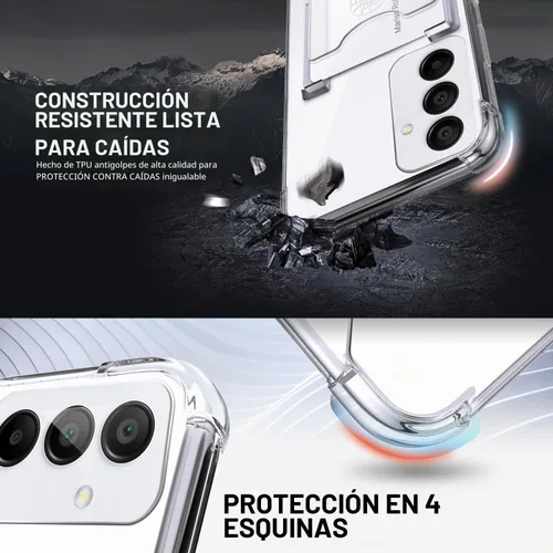 Vista 3 de Shields Up Funda para Samsung Galaxy A15 5G con soporte para tarjetas