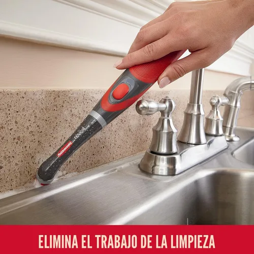 Vista 2 de Cepillo de limpieza Rubbermaid Reveal Power Scrubber con cabezal multiusos, cepillo de limpieza eléctrico inalámbrico con batería, resistente al
