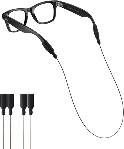 Vista 8 de Correa de lentes de sol para lentes Meta RayBan, patillas gruesas, correas para gafas, cordones para hombres, mujeres y niños, soportes para gafas