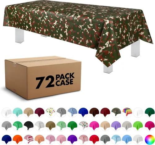 Vista 56 de Grandipity Mantel de plástico desechable de calidad prémium para fiestas con temática de globos de cumpleaños, 1 paquete, 54 x 108 pulgadas, mantel