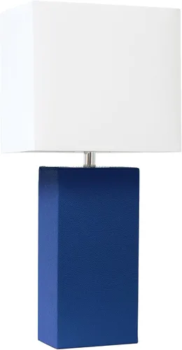 Vista 24 de Elegant Designs LT1025-PRP-LB Lámpara de mesa moderna envuelta en cuero para sala de estar, pasillo, entrada, dormitorio, oficina, púrpura
