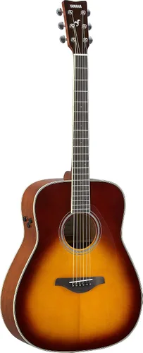 Vista 19 de Yamaha FGC-TA Dreadnought Cutaway Guitarra Transacústica con Chorus y Reverb, Negro Coro y reverberación, negro