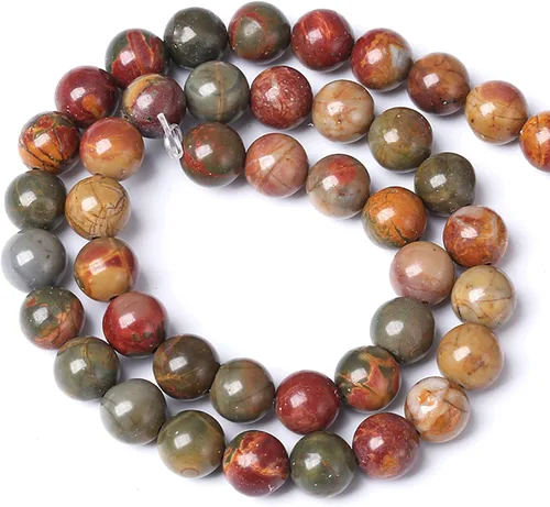 Vista 100 de 60 cuentas sueltas de piedra natural de turquesa africana de 0.236 pulgadas (6 mm) para hacer joyas, pulseras de bricolaje