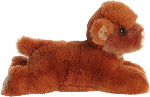 Vista 3 de Aurora® Adorable Mini Flopsie™ Highland - Animal de peluche de ternero de vaca de las tierras altas, facilidad lúdica, compañeros atemporales