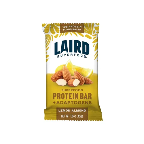 Vista 10 de Barras de proteína funcional Laird Superfood – Barra de proteína pero mejor con ingredientes reales, hongos funcionales 10g de proteína a base