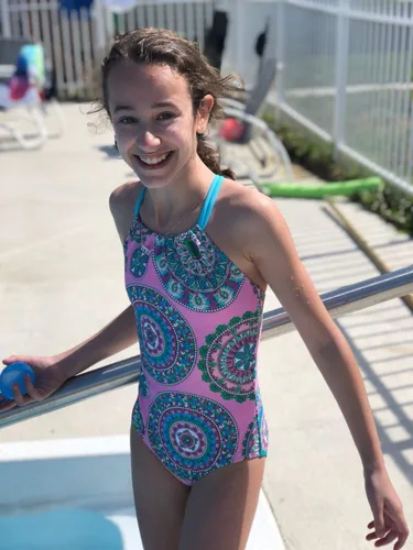 Vista 3 de Kanu Surf Bañador de una pieza con cuello halter para niñas Jasmine Beach