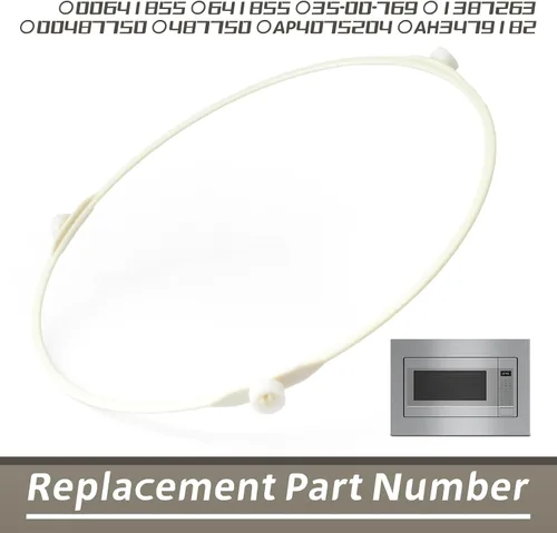 Vista 2 de 00641855 Anillo de soporte para bandeja giratoria de microondas de 10 pulgadas con rueda de rodillo, compatible con Bosch HMB5020 Reemplazo