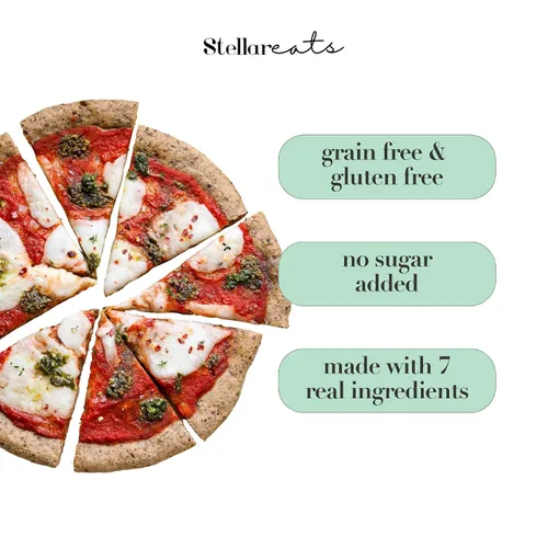 Vista 4 de Stellar Eats Mezcla para hornear masa de pizza sin granos, sin gluten, sin lácteos, a base de plantas, apta para paleo, sin azúcar añadida, a base