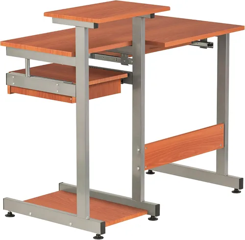 Vista 10 de Techni MOBILI - Escritorio para computadora multifunción. RTA-2706, Madera/Metal, Woodgrain Compact workstation, home office computer desk, CPU