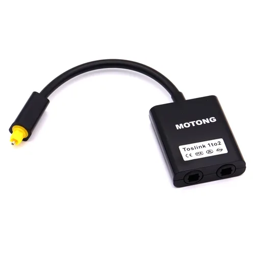 Vista 6 de MOTONG Toslink - Adaptador divisor de audio óptico digital, 1 en 2 salidas