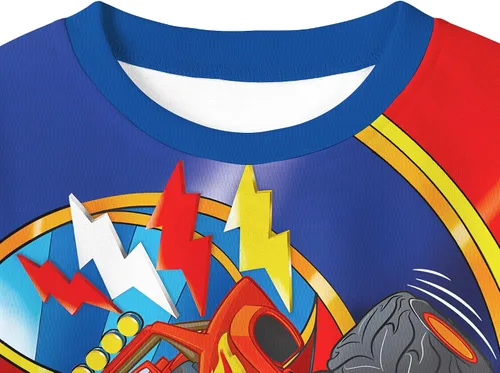 Vista 3 de DJYLBV Blaze Monster Machines - Camiseta de manga corta para niños con patrones de dibujos animados para niños de 4 a 12 años