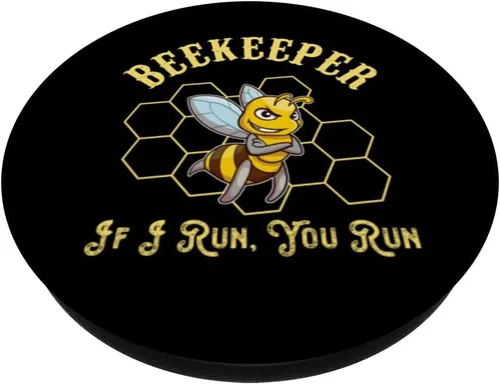 Vista 2 de Funny If I Run You Run Humorous Beekeeper Sayings Jokes PopSockets Standard PopGrip