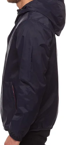 Vista 3 de Tommy Hilfiger - Chaqueta impermeable con capucha para hombre, ligera, para lluvia