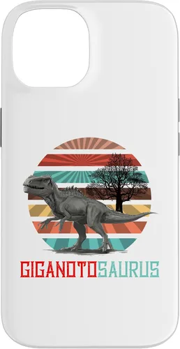 Vista 4 de Funda para iPhone 11 Pro Max Giganotosaurus Retro T rex dinosaurio prehistórico para el Día del Padre
